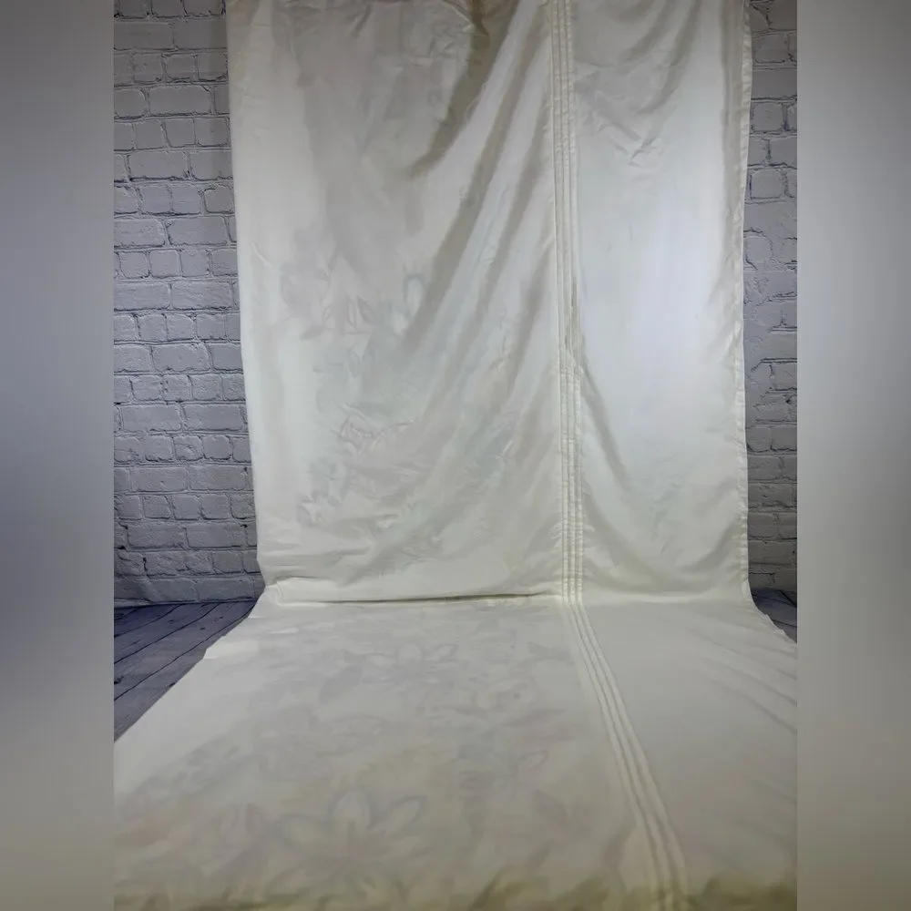 Bacova Molly Blue Purple Embroidered Garden Floral Boho Cottage Shower Curtain